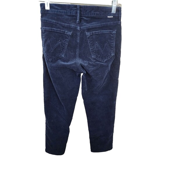 Mother Womens 25 Blue The Outsider Cropped Hopscotch Corduroy Pants - Picture 4 of 9